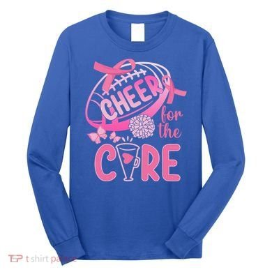 Breast Cancer Awareness Cheer For The Cure Gift Long Sleeve Shirt