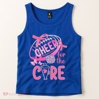 Breast Cancer Awareness Cheer For The Cure Gift Tank Top thumb 2