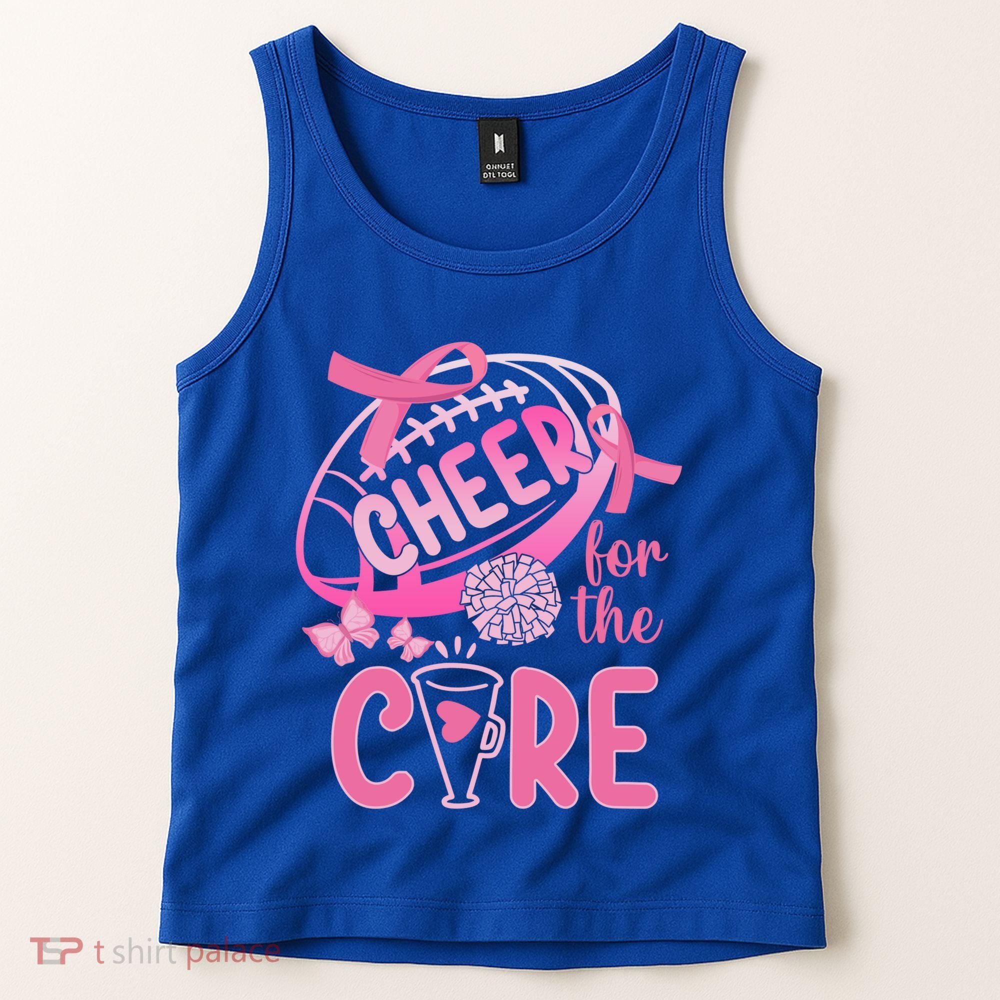 Breast Cancer Awareness Cheer For The Cure Gift Tank Top