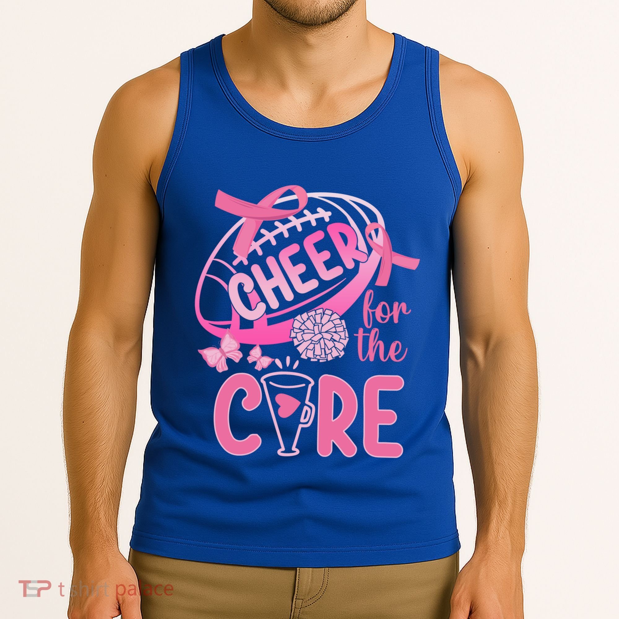 Breast Cancer Awareness Cheer For The Cure Gift Tank Top