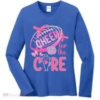 Breast Cancer Awareness Cheer For The Cure Gift Women's Long Sleeve Shirt thumb 0