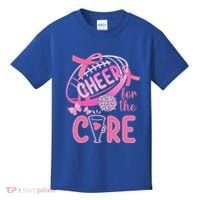 Breast Cancer Awareness Cheer For The Cure Gift Kids T-Shirt thumb 0