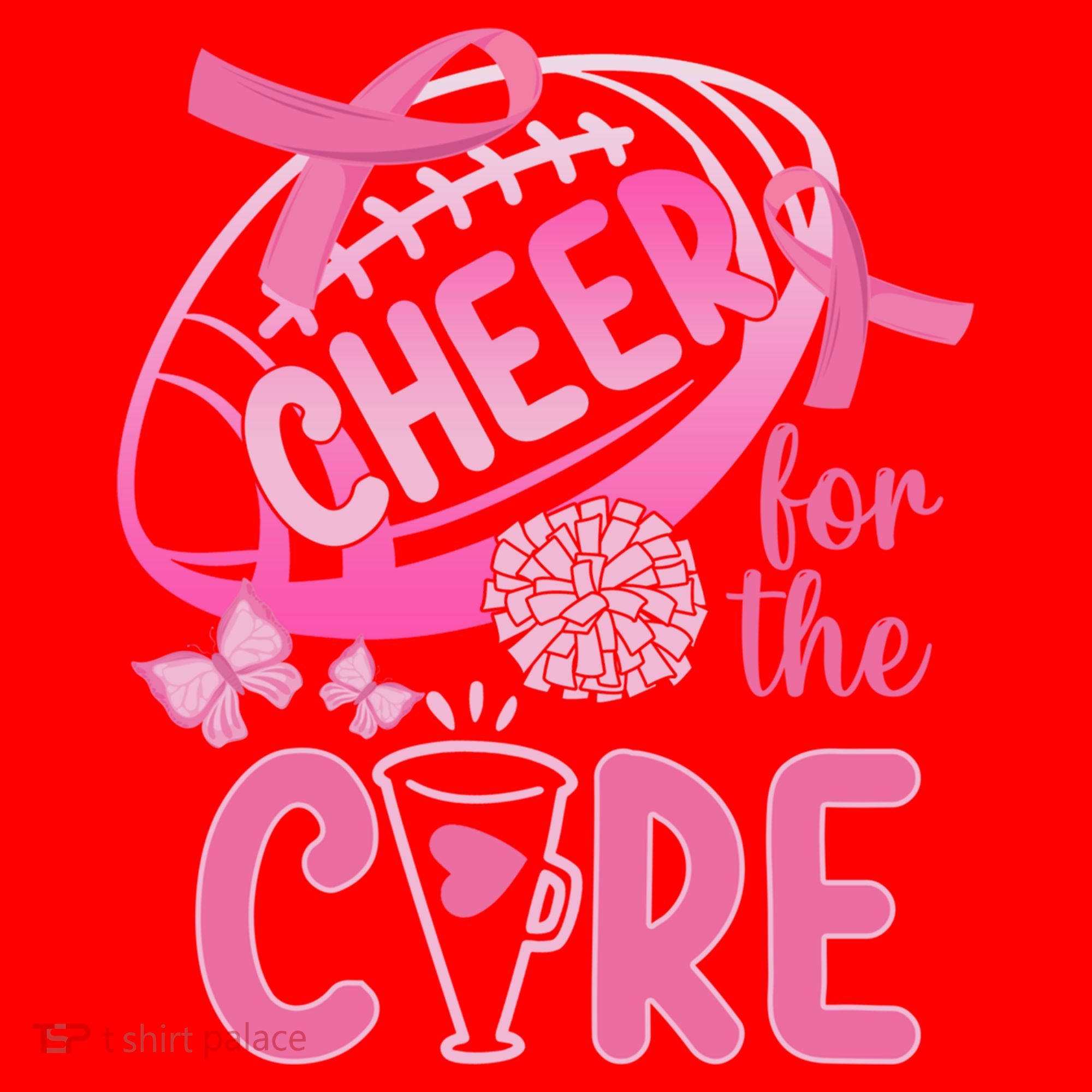 Breast Cancer Awareness Cheer For The Cure Gift Santa Hat