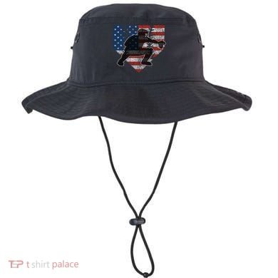 Baseball Catcher American Flag Home Plate Cute Gift Bucket Hat