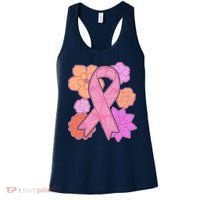 Breast Cancer Awareness Floral Flowers Ribbon Women's Tank Top thumb 0