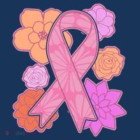 Breast Cancer Awareness Floral Flowers Ribbon Women's Tank Top thumb 5