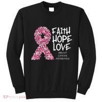 Breast Cancer Awareness Faith Love Hope Pink Ribbon Sweatshirt thumb 0