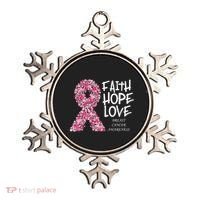 Breast Cancer Awareness Faith Love Hope Pink Ribbon Ornament thumb 0