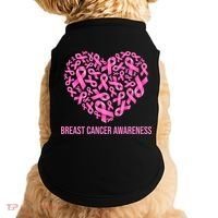 Breast Cancer Awareness Pink Ribbon Heart Doggie Tank thumb 0
