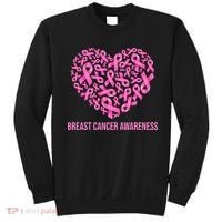 Breast Cancer Awareness Pink Ribbon Heart Sweatshirt thumb 0