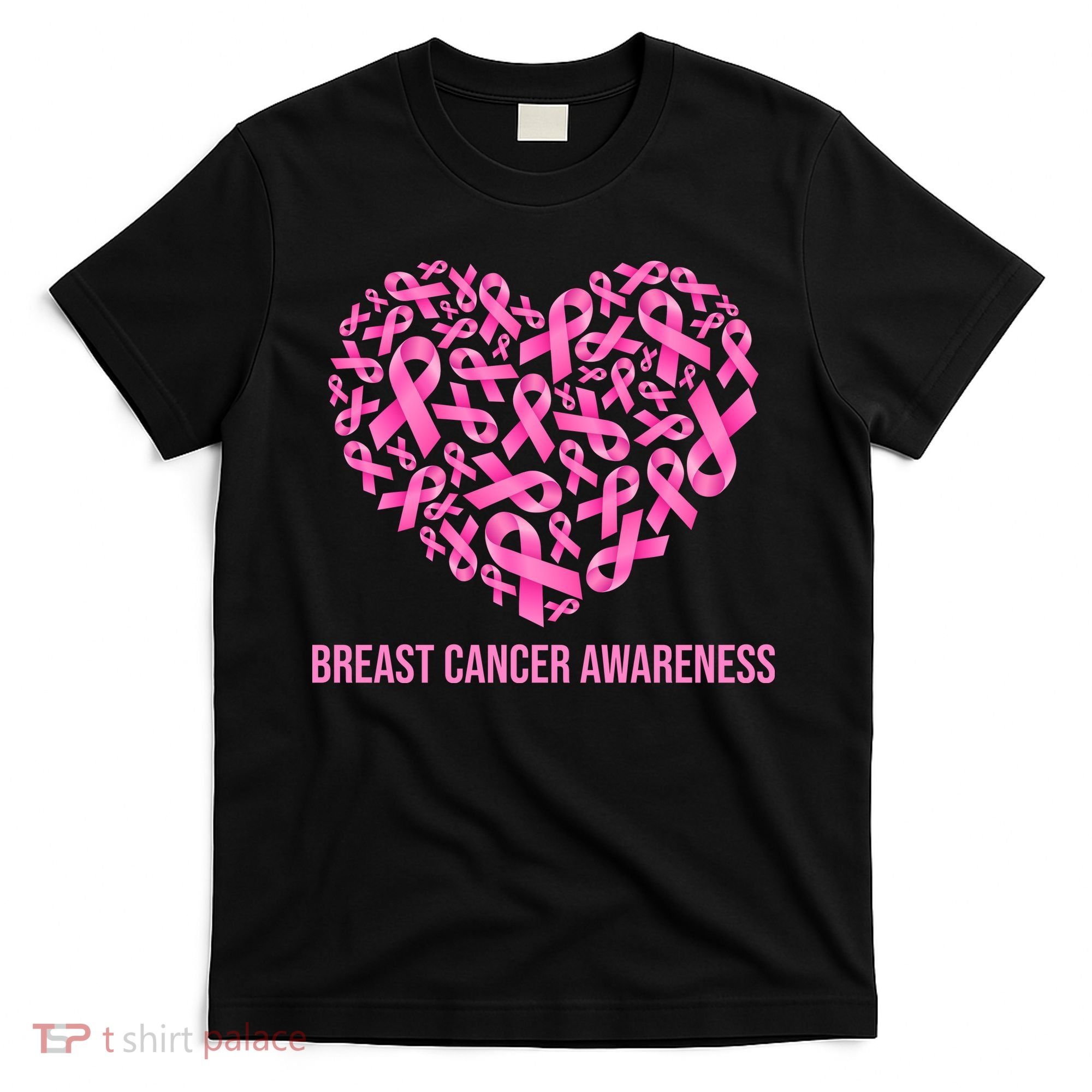Breast Cancer Awareness Pink Ribbon Heart T-Shirt