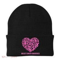 Breast Cancer Awareness Pink Ribbon Heart Beanie thumb 0
