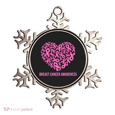 Breast Cancer Awareness Pink Ribbon Heart Ornament