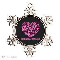 Breast Cancer Awareness Pink Ribbon Heart Ornament thumb 0