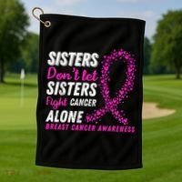 Breast Cancer Awareness Cancer Survivor Golf Towel thumb 1