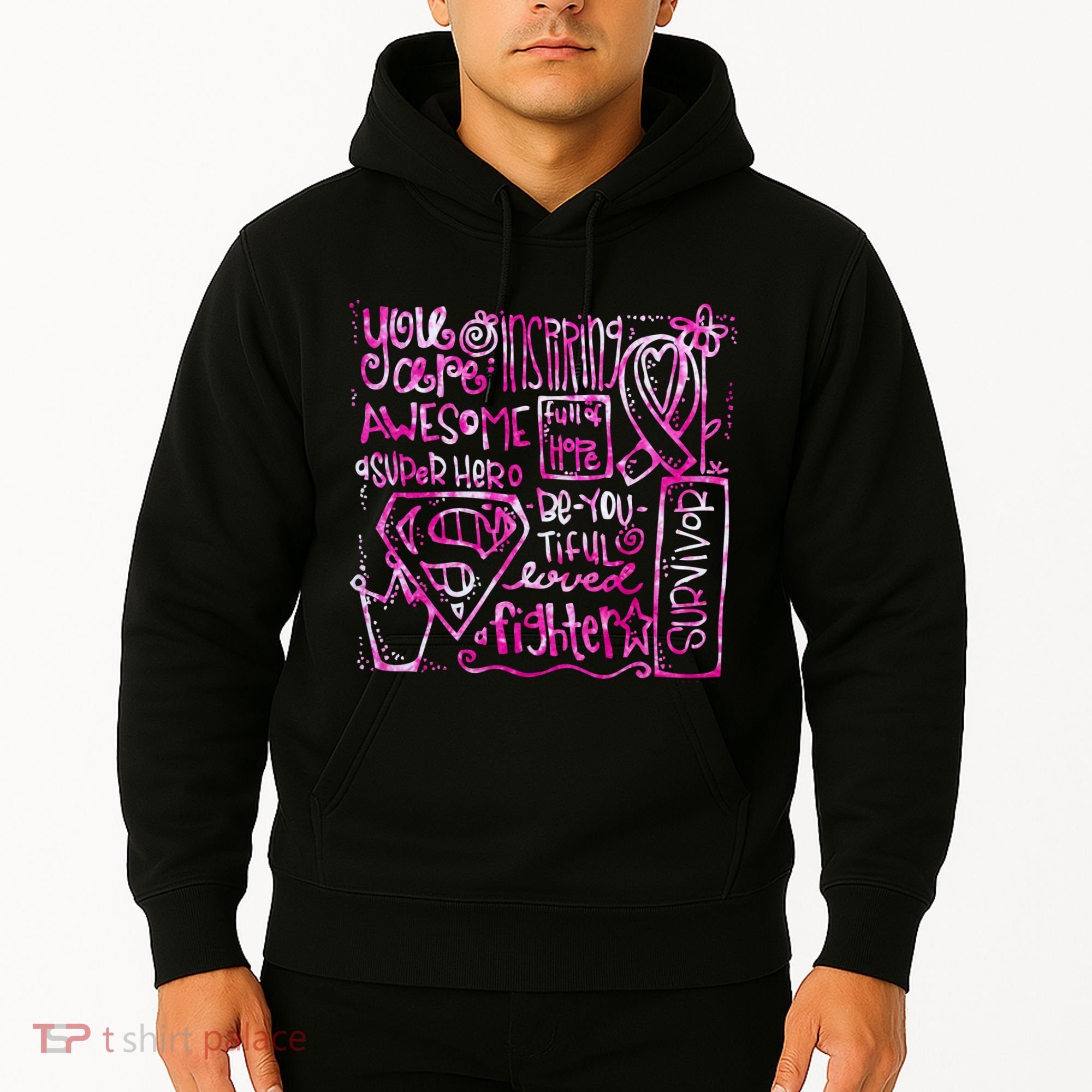Breast Cancer Awareness Superhero Quotes Hoodie