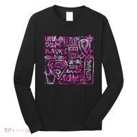 Breast Cancer Awareness Superhero Quotes Long Sleeve Shirt thumb 0