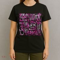 Breast Cancer Awareness Superhero Quotes T-Shirt thumb 4