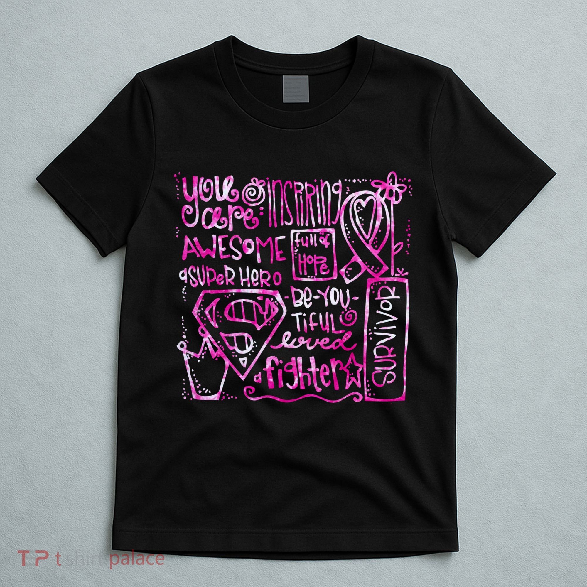 Breast Cancer Awareness Superhero Quotes T-Shirt