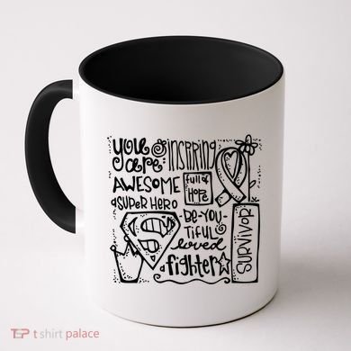 Breast Cancer Awareness Superhero Quotes Coffee Mug