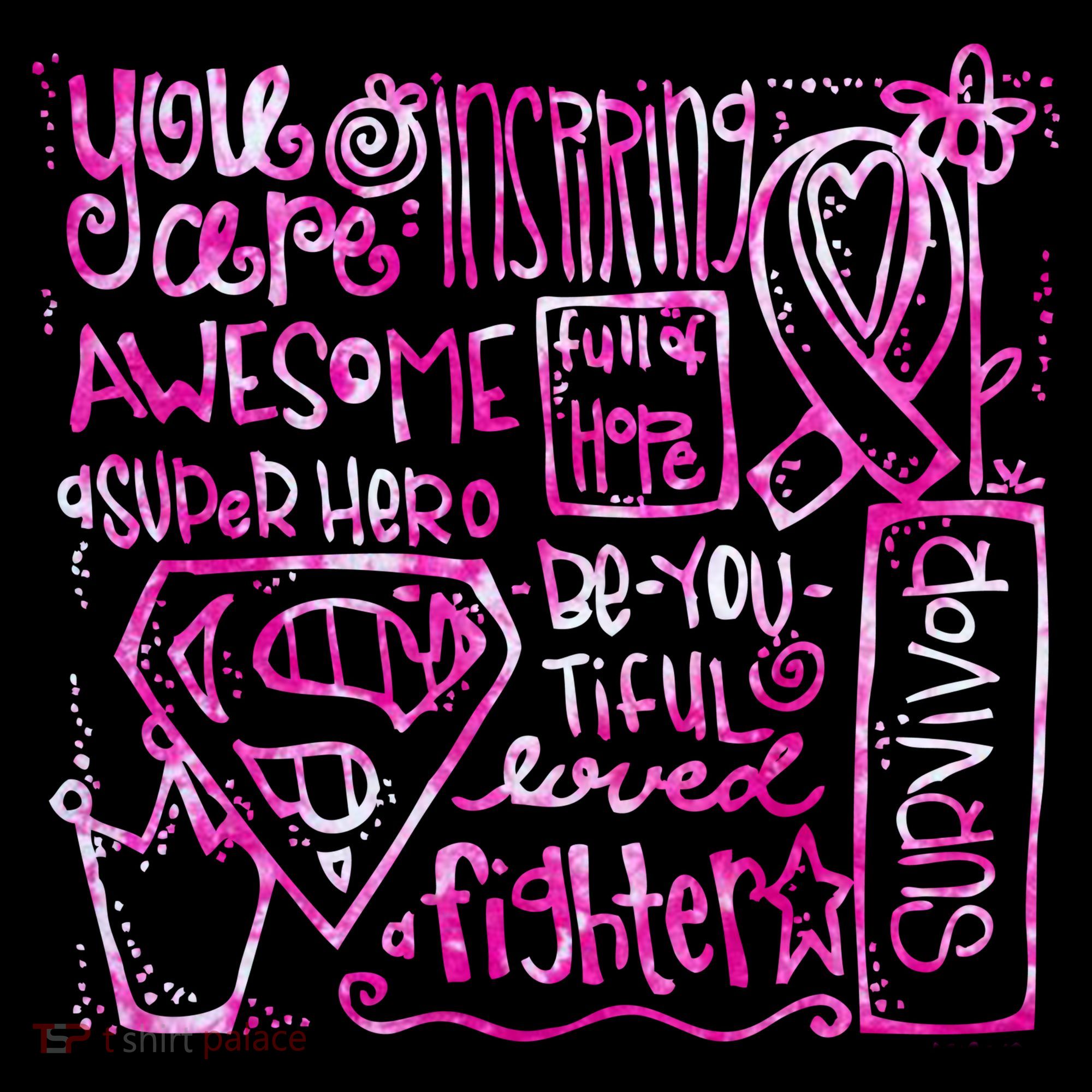 Breast Cancer Awareness Superhero Quotes Women's Hoodie
