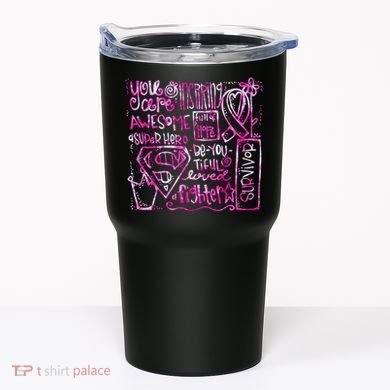 Breast Cancer Awareness Superhero Quotes Tumbler