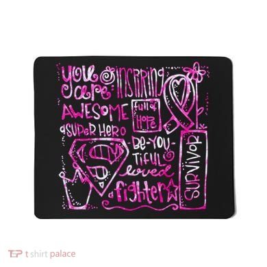 Breast Cancer Awareness Superhero Quotes Mousepad