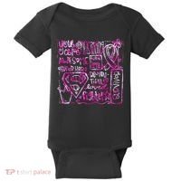 Breast Cancer Awareness Superhero Quotes Baby Bodysuit thumb 0