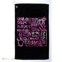 Breast Cancer Awareness Superhero Quotes Golf Towel thumb 0