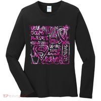 Breast Cancer Awareness Superhero Quotes Women's Long Sleeve Shirt thumb 0