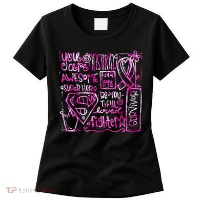 Breast Cancer Awareness Superhero Quotes Women's T-Shirt