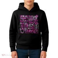 Breast Cancer Awareness Superhero Quotes Kids Hoodie thumb 4