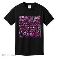 Breast Cancer Awareness Superhero Quotes Kids T-Shirt thumb 0