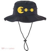 Bitcoin Chases And Eats The Dollar Euro For Crypto Fans Bucket Hat thumb 0