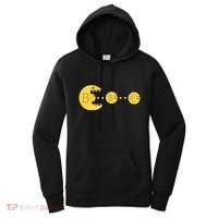 Bitcoin Chases And Eats The Dollar Euro For Crypto Fans Women's Hoodie thumb 0