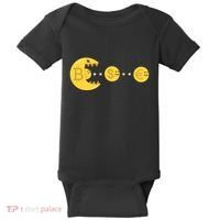 Bitcoin Chases And Eats The Dollar Euro For Crypto Fans Baby Bodysuit thumb 0