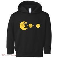 Bitcoin Chases And Eats The Dollar Euro For Crypto Fans Toddler Hoodie thumb 0
