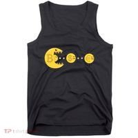 Bitcoin Chases And Eats The Dollar Euro For Crypto Fans Tank Top thumb 0