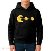 Bitcoin Chases And Eats The Dollar Euro For Crypto Fans Kids Hoodie thumb 4