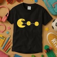 Bitcoin Chases And Eats The Dollar Euro For Crypto Fans Kids T-Shirt thumb 3