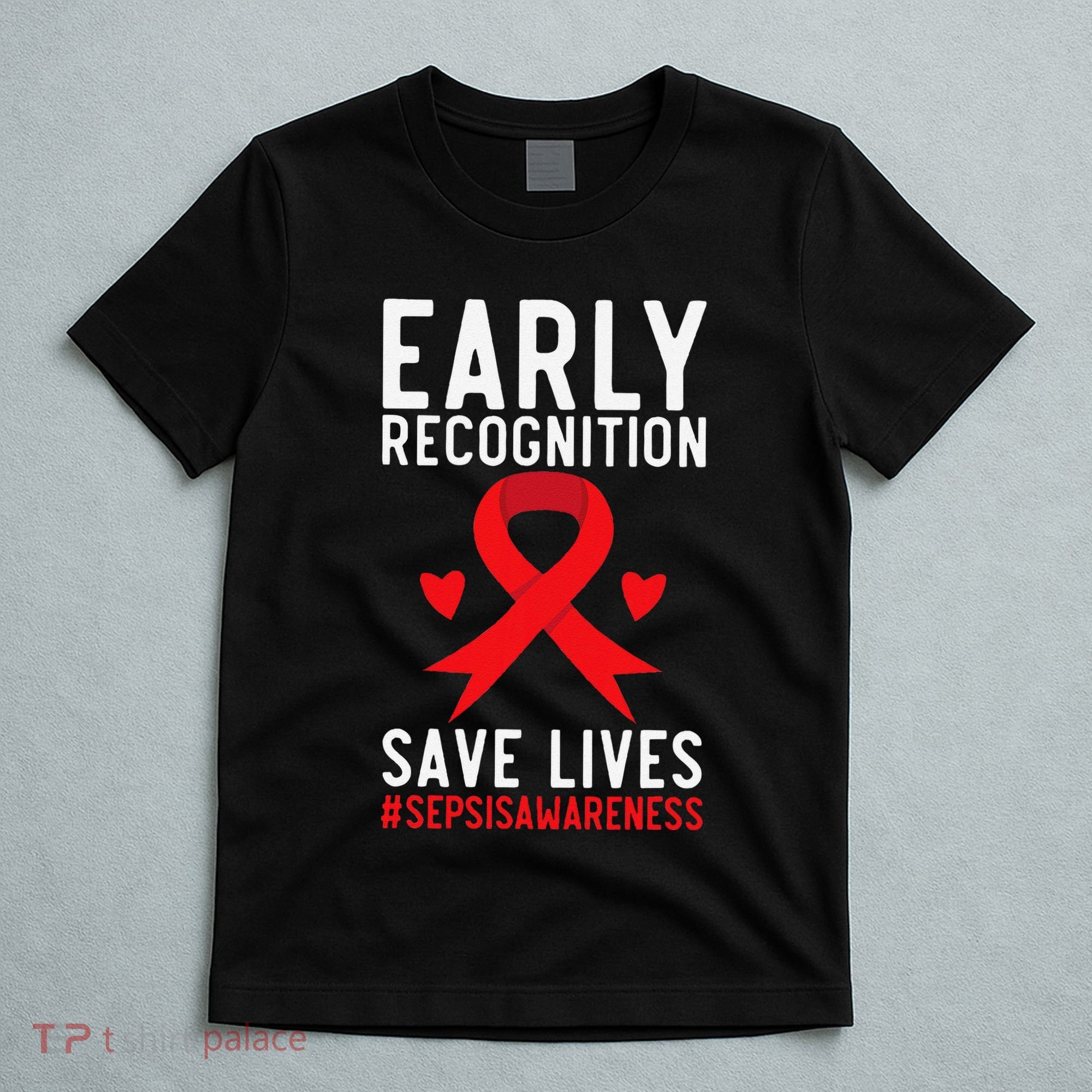 Blood Cancer Awareness Leukemia Lymphoma Myeloma Red Ribbon Gift T-Shirt