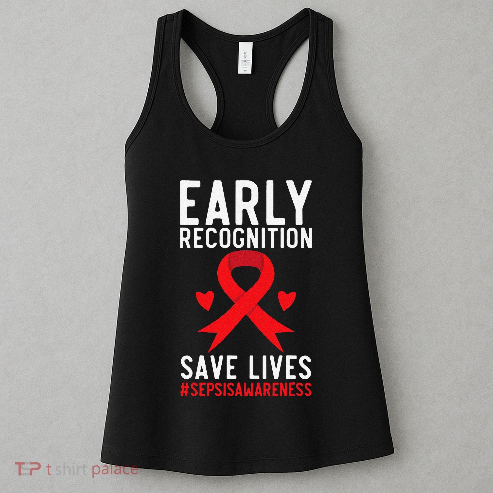 Blood Cancer Awareness Leukemia Lymphoma Myeloma Red Ribbon Gift Women's Tank Top