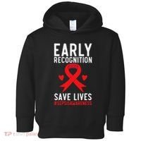 Blood Cancer Awareness Leukemia Lymphoma Myeloma Red Ribbon Gift Toddler Hoodie thumb 0