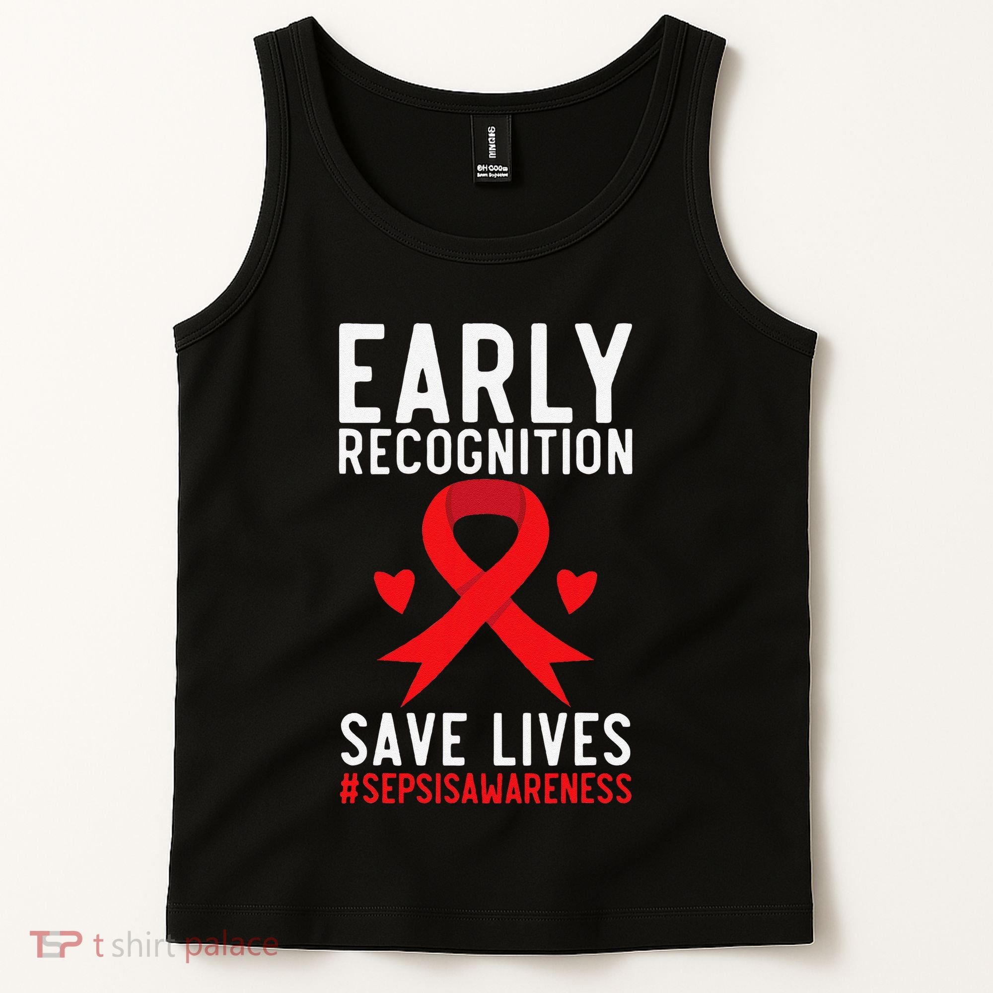 Blood Cancer Awareness Leukemia Lymphoma Myeloma Red Ribbon Gift Tank Top