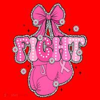 Breast Cancer Awareness Boxing Glove Santa Hat thumb 1