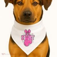 Breast Cancer Awareness Boxing Glove USA-Made Doggie Bandana thumb 1