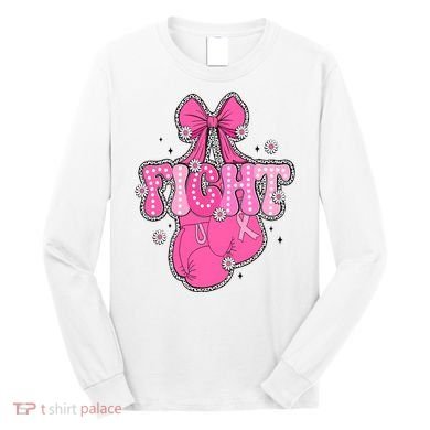 Breast Cancer Awareness Boxing Glove Long Sleeve Shirt