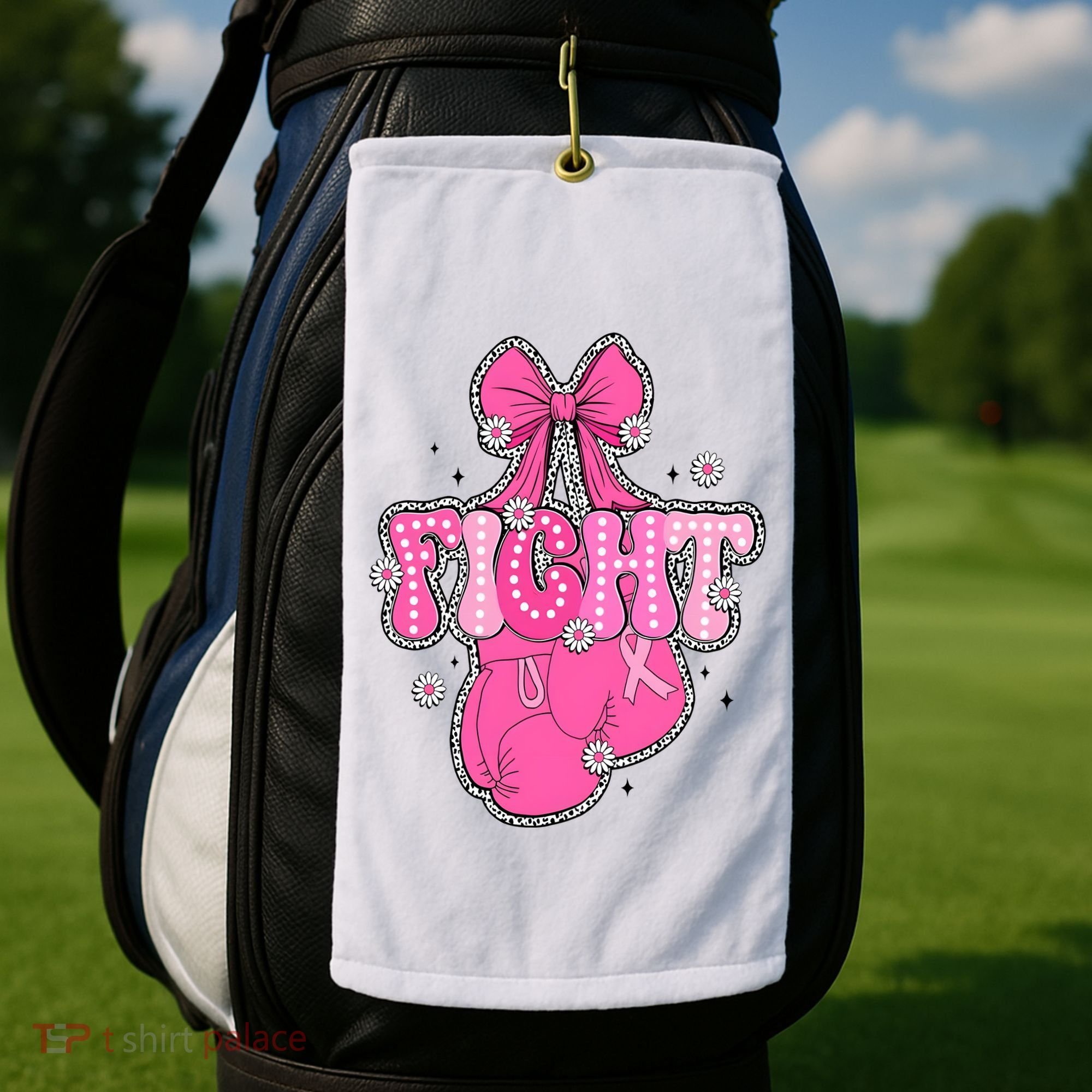 Breast Cancer Awareness Boxing Glove Golf Towel