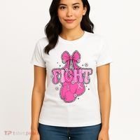 Breast Cancer Awareness Boxing Glove Women's T-Shirt thumb 4