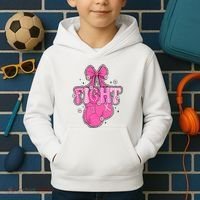 Breast Cancer Awareness Boxing Glove Kids Hoodie thumb 2
